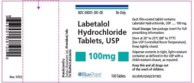 Labetalol HCl Tablets Usp  100 mg 100 Tablets Label Rev 07 22